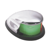 Luz Bi-Color de Montaje Horizontal con Carcasa Cromada para Embarcaciones a Motor Menores de 20 Metros
