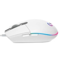 MOUSE GAMING LOGITECH G203 LIGHTSYNC BLANCO OPTICO ALAMBRICO USB ILUMINACION RGB AJUSTABLE 6 BOTONES
