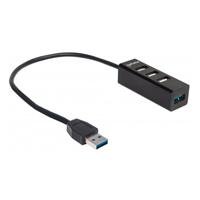 HUB USB,MANHATTAN,163828, V2.0  3 PTOS Y V3.0 1 PTO SIN FUENTE
