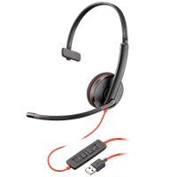 DIADEMA POLY 209744-101 BLACKWIRE C3210/ ALAMBRICA MONOAURAL USB-A REDUCCION DE RUIDO CON MICROFONO CONTROL EN EL CABLE COLOR NEGRO CON NARANJA