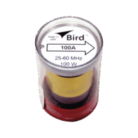 Elemento de 100 Watt en L?nea 7/8" para Wattmetro BIRD 43 en Rango de Frecuencia de 25 a 60 MHz.