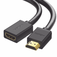 Cable extensor HDMI de 1 M / 4K@60Hz / 3D / HDR /  Macho a Hembra / N?cleo de cobre esta?ado / Transmisi?n estable.