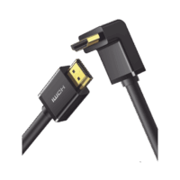 Cable HDMI 2.0  en Angulo de 90?  / 1 m / 4K@60Hz / HDR / 3D / HEC (Canal Ethernet HDMI) / ARC (Canal de Retorno de Audio / CEC / 32 canales de Audio / HDCP 2.2 / Dolby Atmos / 18 Gbps / Blindaje M?ltiple