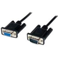 CABLE SERIAL DE 2M MODEM NULO NULL SERIAL DB9 HEMBRA A MACHO - NEGRO - STARTECH.COM MOD. SCNM9FM2MBK