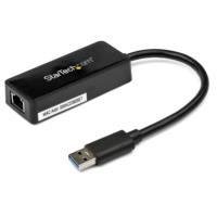 ADAPTADOR TARJETA DE RED NIC EXTERNA USB 3.0 1 PUERTO GIGABIT ETHERNET RJ45 Y 1 PUERTO USB SUPER SPEED - CABLE - NEGRO - STARTECH.COM MOD. USB31000SPTB
