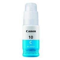 BOTELLA DE TINTA CANON GI-10C CYAN,TINTA CONTINUA,RENDIMIENTO 7700 PAGINAS,COMPATIBLE: G6010,G5010,GM2010