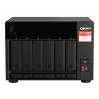 NAS QNAP TS-673A-8G /6 BAHIAS /NCLEO CUADRUPLE 2.2GHZ/8GB DDR4 AMPLIABLES A 64 GB/LAN 2,5GBE X2/USB 3.2 X2/HOT SWAP/ SOPORTA M.2 2280/ NO INCLUYE DISCOS