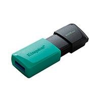 MEMORIA KINGSTON 256GB USB 3.2 GEN 1 ALTA VELOCIDAD / DATATRAVELER EXODIA M VERDE OCEAN C/TAPA M?VIL (DTXM/256GB)