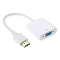 CONVERTIDOR BROBOTIX HDMI MACHO A VGA HEMBRA, BLANCO