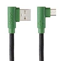 CABLE MICRO USB HUNE HIEDRA SUSTENTABLE TRENZADO CARGA RAPIDA Y DATOS 90?  1.2M (BOSQUE)
