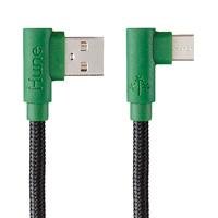 CABLE MICRO USB TIPO C HUNE HIEDRA SUSTENTABLE TRENZADO CARGA RAPIDA Y DATOS 90?  1.2M (BOSQUE)