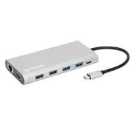 DOCKING USB,MANHATTAN,130660,-C 12 PTOS, HDMIX3, USB-C PD/USB-C/2XUSBV3.2/2XUSBV2.0, RED/SD/MICRO SD