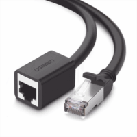 Cable de Extensi?n Cat6 RJ45 F/UTP / Macho a Hembra / 3m / M?todo de conexión 568B / Velocidad de transmisi?n 1000Mbps / Ancho de banda del canal 250MHz /Caja de Cobre / Negro