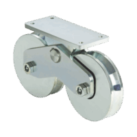 339V - Rueda Doble de 16 cm / Capacidad Para Puertas de hasta 1920 Kg / Canal Tipo V