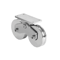 Rueda Doble de 16 cm / Capacidad Para Puertas de hasta 1920 kg / Canal Tipo "U"