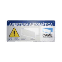 Letrero de Aviso Peligro para puertas autom?ticas CAME