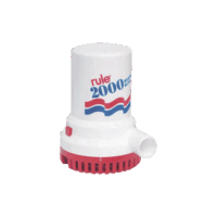 Bomba sumergible de achique de 2000 galones por hora a 24 Volts de corriente directa.