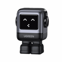 Cargador Mini GaNRobot 30W serie Nexode | 1 USB-C de Carga Rápida | Tecnolog?a GaN II | Multiprotocolo PD/QC/SCP/FCA | Carga Inteligente | Pantalla LED | Zapato Magn?tico Extra?ble | Thermal Guard | Color Negro.