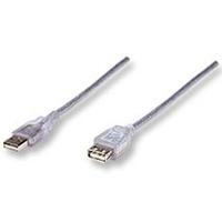 CABLE USB,MANHATTAN,340502, V2.0 EXT. 4.5M PLATA