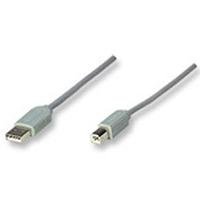 CABLE USB,MANHATTAN,317863, A-B 3.0M, GRIS