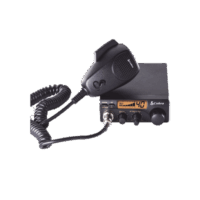 Radio m?vil en banda CB de 40 canales en modulación AM con pantalla monocrom?tica y función de PA