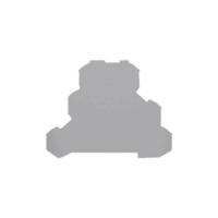 Placa final e intermedia; espesor 0,8 mm; gris