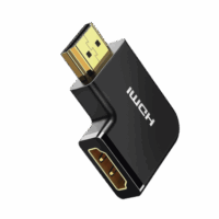 Adaptador HDMI Tipo L Macho a Hembra / Hacia Abajo / HDMI 2.0  4K@60Hz / Proporciona Flexibilidad Sin Doblar los Cables HDMI