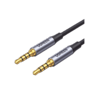 Cable Auxiliar de 3.5mm / Cable Audio Est?reo / N?cleo de Alambre de Cobre Esmaltado / Carcasa de Aluminio Azul + Nylon Trenzado /  Soporta Micr?fono / 2 Metros