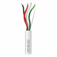 Bobina de 152 Metros / Cable de Cobre / 4x18 AWG / Riser / Para Interior / Color Blanco / Para Aplicaciones de Alarmas de Intrusi?n/Control de Acceso/ Automatización / Interfonos y Tv Porteros