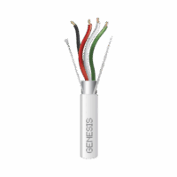 Bobina de 305 M de Cable 4X22 AWG BLINDADO / RISER / Color Blanco / Para Aplicaciones de Audio, Seguridad y Control