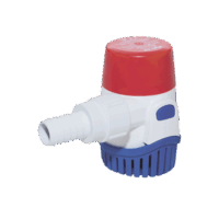 Bomba sumergible de achique de 500 galones por hora a 12 Volts de corriente directa.