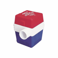 Bomba sumergible de achique de 1100 galones por hora a 12 Volts de corriente directa.