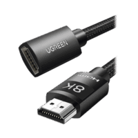 Cable de extensi?n HDMI 8K / 1 Metro / Macho a Hembra / HDMI 2.1 / 8K@60Hz / N?cleo de Cobre Puro 28AWG / Soporta la conexión de hasta 3 Metros de largo en HDMI 2.1