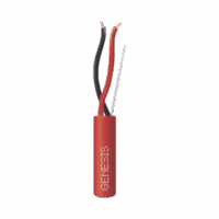 Bobina de 152 Metros de Alambre / 2x18 AWG / Resistente al Fuego / Color Rojo / Tipo FPLR- CL2R - C(UL) -FT4 / Para Sistemas Contra Incendio o Sistemas de Evacuación