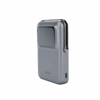 Power Bank Serie UNO Inalambrico | 10000mAh | 7.5W/20W | Con Emojis de Estado | Carga Rápida USB-C Bidireccional | Pantalla TFT Inteligente | Con Holder | Color Grey.