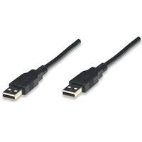 CABLE USB,MANHATTAN,306089, V2.0 A-A 1.8M, NEGRO