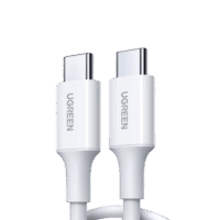 Cable USB-C a USB-C | 1 Metro | Carga Rápida de hasta 60W | Transferencia de datos de 480 Mbps | PD3.0 | QC 4.0/3.0/2.0 | FPC | AFC | Duradero y Flexible| Caja ABS | Cubierta de TPE | Color Blanco | 2 a?os de Garant?a.