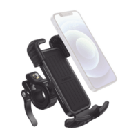 Soporte de Celular para Manillar de Motocicleta o Bicicleta / Anti Vibración / protección de clip Antideslizante / Rotación de 360? / Bloqueo de Seguridad / Compatible con manillar de 0.6'' a 1.75'' / Soporta dispositivos de 4.6''