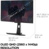 MONITOR OLED VIEWSONIC GAMING XG272-2K-OLED/ 27 PULGADAS/ QHD 2560X1440/ HDMI 2.1 / USB-C / DISPLAY PORT / 240 HZ / RESPONSE TIME 0.01 MS/ HDR 10 / 3 A?OS DE GARANTIA
