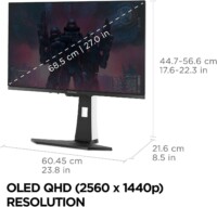 MONITOR OLED VIEWSONIC GAMING XG272-2K-OLED/ 27 PULGADAS/ QHD 2560X1440/ HDMI 2.1 / USB-C / DISPLAY PORT / 240 HZ / RESPONSE TIME 0.01 MS/ HDR 10 / 3 A?OS DE GARANTIA