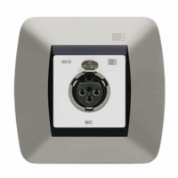 conexión CAJA 60 MM. XLR HEMBRA DE PARED. BLANCO.