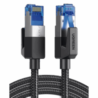 Cable Ethernet Cat8 CLASS?F/FTP Redondo con Malla de Nylon 2 Metros