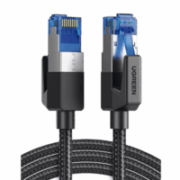 Cable Ethernet Cat8 CLASS?F/FTP Redondo con Malla de Nylon 5 Metros
