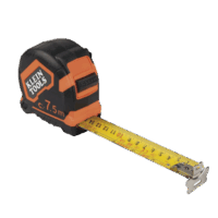 Flex?metro (Cinta de Medir) de 7.5 m con Gancho doble Magn?tico. Graduada por Ambos Lados y Freno de Alta Velocidad. De Uso Rudo