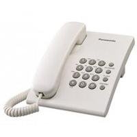 TELEFONO PANASONIC KX-TS500MEW ALAMBRICO BASICO UNILINEA SIN MEMORIAS CONTROL DE VOLUMEN 4 NIVELES REMARCACION ULTIMO NUMERO (BLANCO)