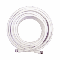 Jumper Coaxial con Cable Tipo RG-6 en Color Blanco de 6.09 Metros de Longitud y Conectores F Macho en Ambos Extremos. 75 Ohm de Impedancia.