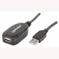 CABLE USB,MANHATTAN,150958, V2.0 EXT. ACTIVA 20.0M NEGRO