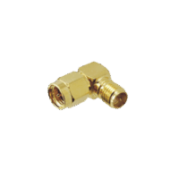 Adaptador en ?ngulo Recto, de Conector SMA Macho a SMA Hembra Inverso, Oro/ Oro/ Tefl?n.