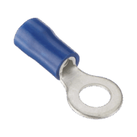Terminal tipo ojo aislada / 16- 14 AWG /  3/16" / Az?l / Paquete de 25 piezas.