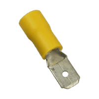 Terminal tipo macho aislada / 12 - 10 AWG / Amarillo / Paquete de 25 piezas.